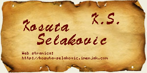 Košuta Selaković vizit kartica